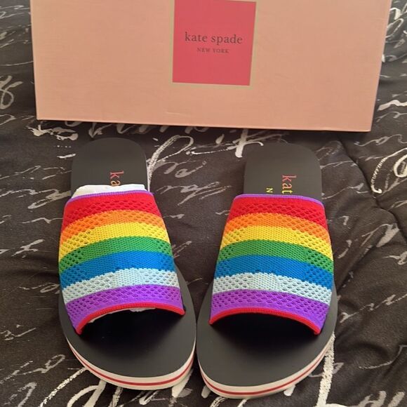NWT Kate Spade rainbow Sandals 5 - Picture 1 of 8